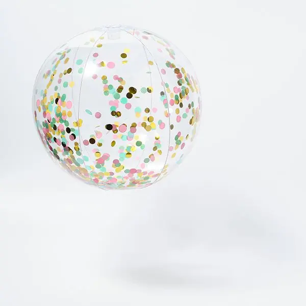 Ballon confetti piscine pastel