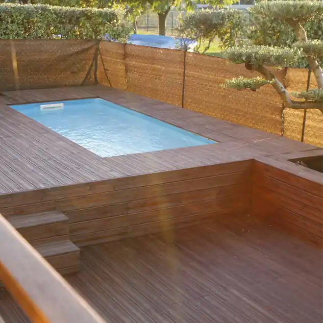 Piscine bois rectangle Sunwater 350 x 200 x H.71 cm