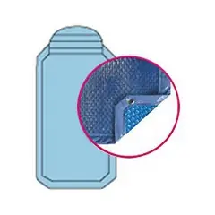 Bâche Quatro Bleu Solaire Modèle Saphir Alliance piscines
