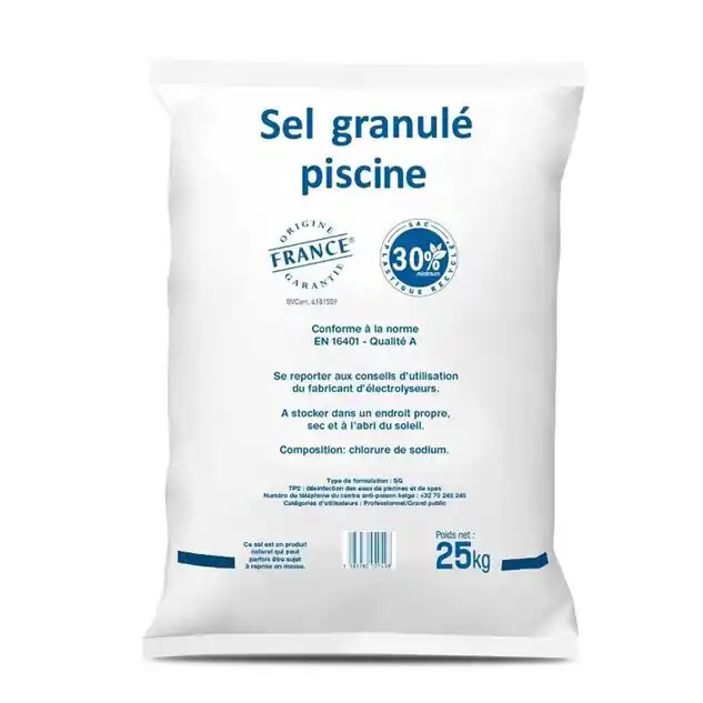 Sel pour électrolyseur piscine 40 x 25 kg - 1000 kg