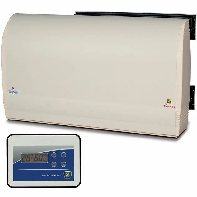 Déshumidificateur piscine sirocco 110 encastré batterie 12 kw tri