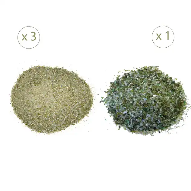 Sac de verre filtrant de 25 kg (10 m³/h) - 3 x verre fin + 1 x verre gros