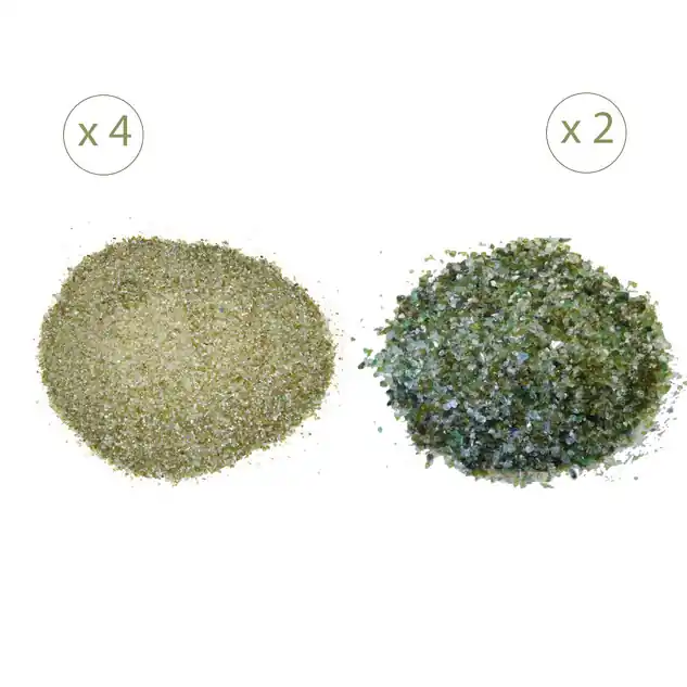 Sac de verre filtrant de 25 kg (14 m³/h) - 4 x verre fin + 2 x verre gros