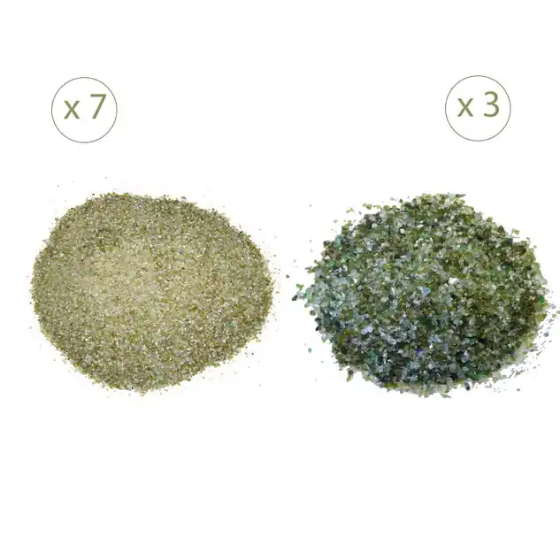 Sac de verre filtrant de 25 kg (22 m³/h) - 7 x verre fin + 3 x verre gros