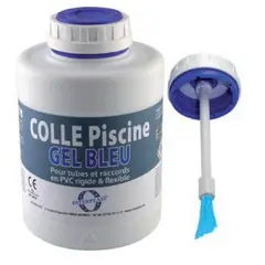 Colle PVC gel bleu interfix pour PVC souple et rigide - 250 mL