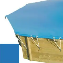 Bache hiver bleu pour piscine bois original 560 x 560