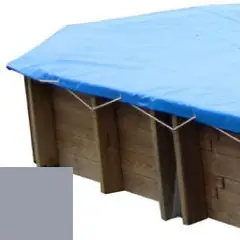 Bache hiver gris pour piscine bois original 551 x 351