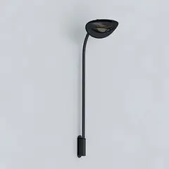Applique tige murale chauffante infrarouge noire 1500 W