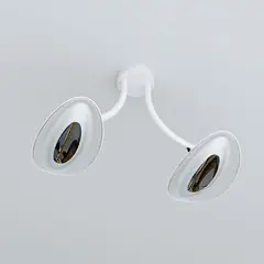 Plafonnier chauffant infrarouge double tête 2 x 2000 W - blanc