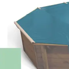 Bache à barres amande pour piscine bois original 562 x 562