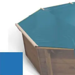 Bache à barres bleu pour piscine bois original 562 x 562