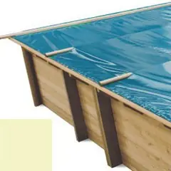 Bache à barres sable pour piscine bois original 600 x 400