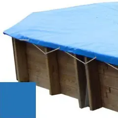 Bache hiver bleu pour piscine bois original 502 x 303