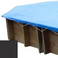 Bache hiver carbone pour piscine bois original 502 x 303