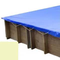 Bache hiver sable pour piscine bois original 600 x 400