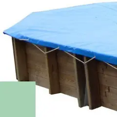 Bache hiver amande pour piscine bois original 735 x 410