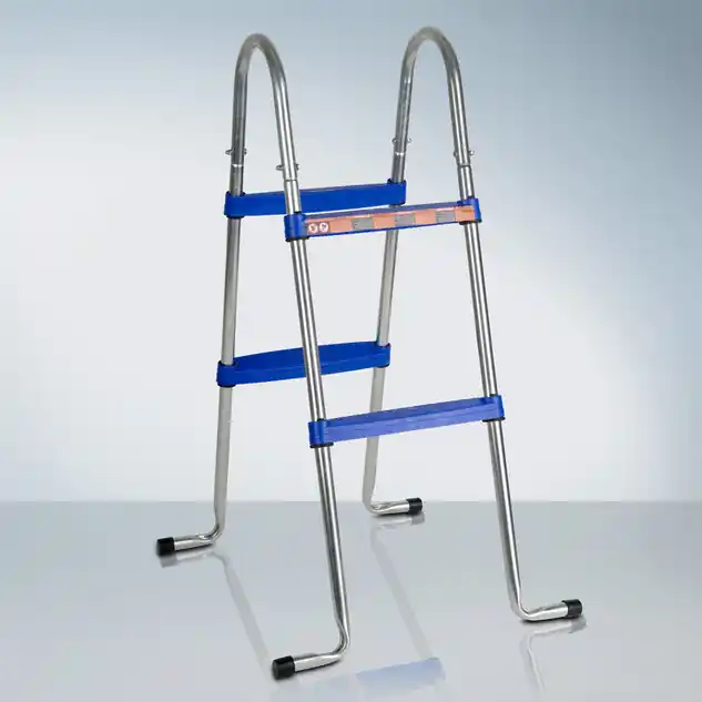 Echelle 2x2 marches pour piscine hors-sol GRE H90 cm