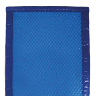Bâche à bulles 400µ bordée 4 côtés bleu 9.5 x 4