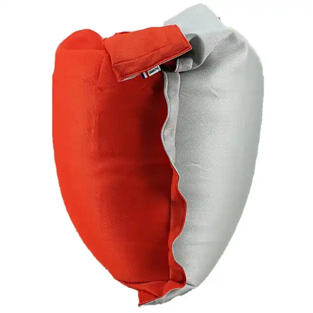 Pouf XXL 125 x 175 - Gris Cloud/Orange