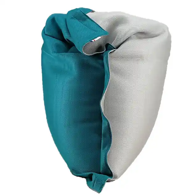 Pouf XXL 125 x 175 - Gris Cloud/Bleu Tile