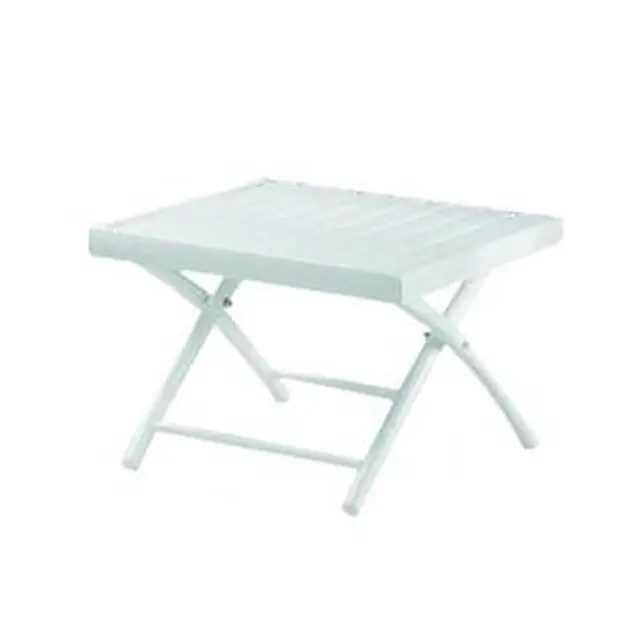 Table alu laquée blanche Bridge