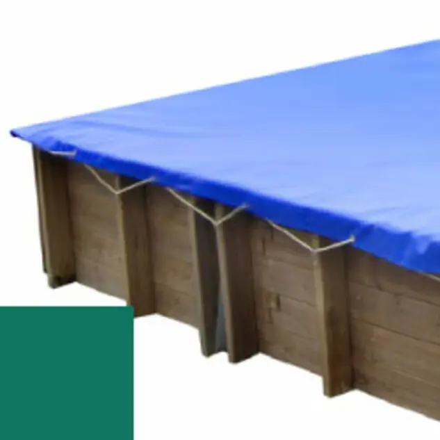 Bache hiver vert pour piscine bois original 815 x 420 - 790207