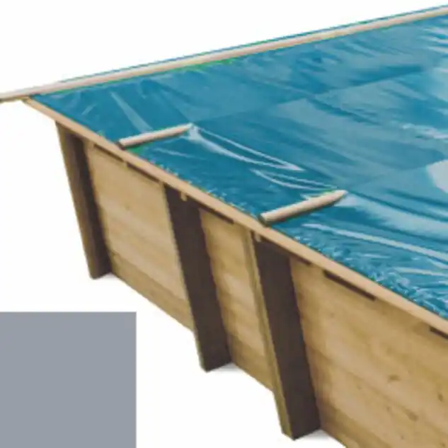 Bache à barres gris pour piscine bois original 620 x 420 - 790206