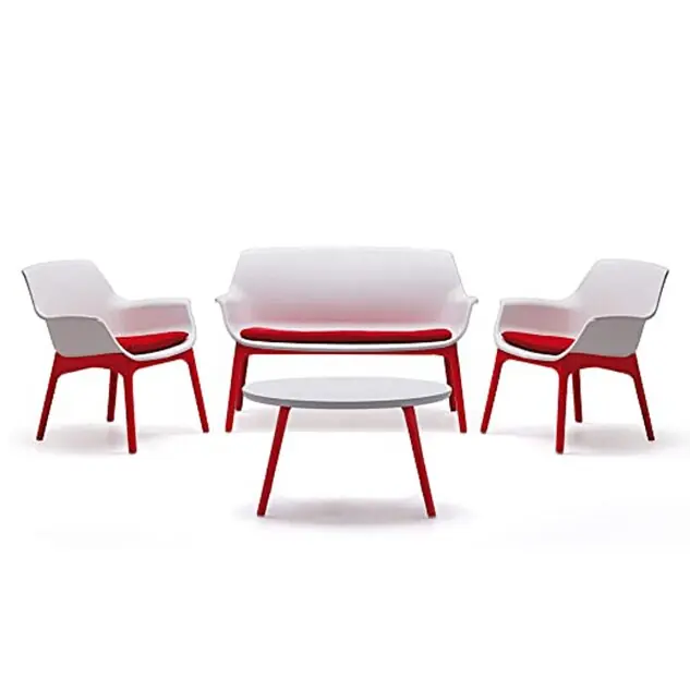 Salon marinella blanc / rouge