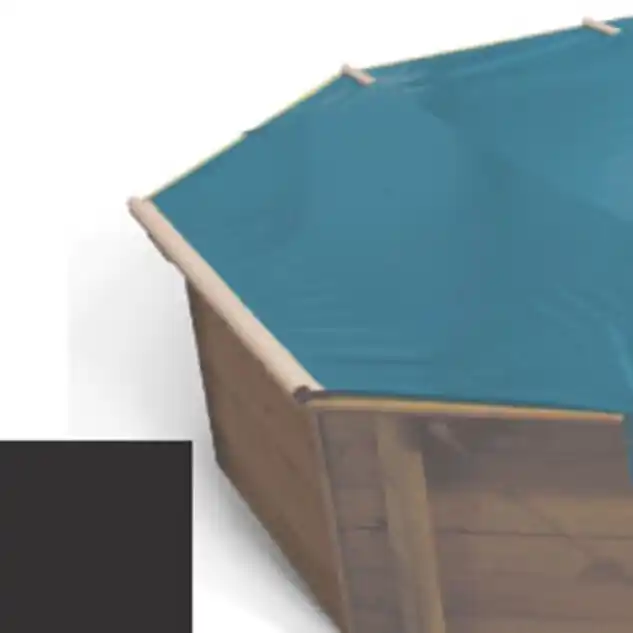 Bâche à barres carbone pour piscine bois original 500 x 500 - 779810