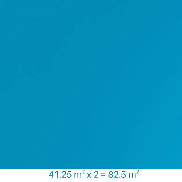 PVC armé bleu adriatique Pool Skin 41.25 m² x 2 soit 82.5 m²