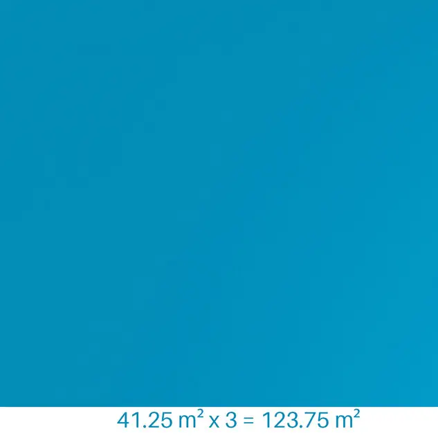 PVC armé bleu adriatique Pool Skin 41.25 m² x 3 soit 123.75 m²