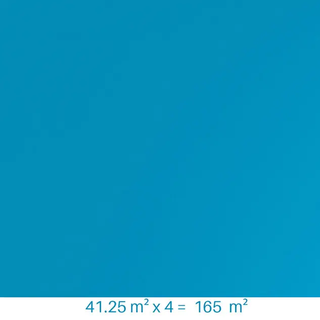 PVC armé bleu adriatique Pool Skin 41.25 m² x 4 soit 165 m²