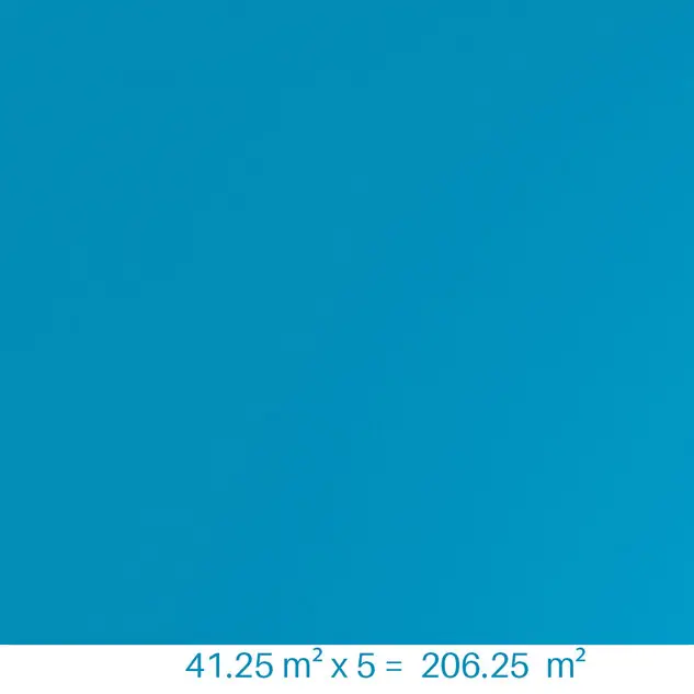 PVC arme bleu adriatique Pool Skin 41.25 m² x 5 soit 206.25 m²