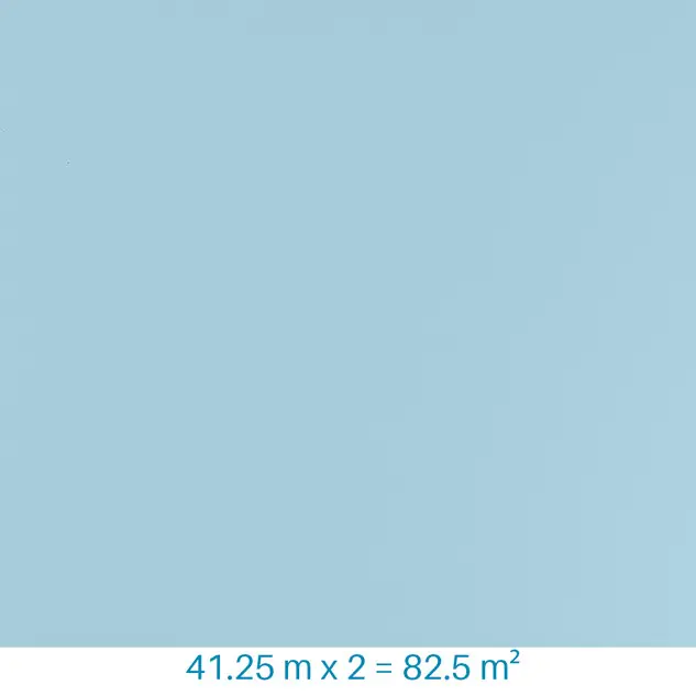 PVC armé bleu clair Renolit Alkorplan - 41.25 m² x 2 soit 82.5 m²