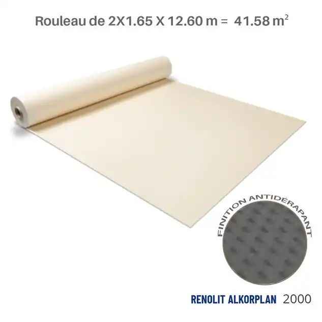 Liner Renolit Alkorplan 2000 antidérapant Sable 41.25 x 2 soit 82.50 m²