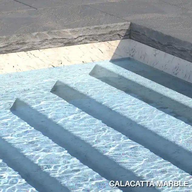 Liner PVC Armé Aquasense Calacatta Marble 41.25 x 4 soit 165 m²
