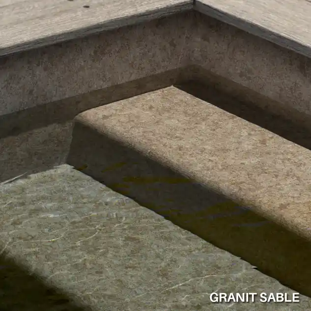 Liner PVC Armé Aquasense Granit Sable 41.25 x 2 soit 82.50 m²