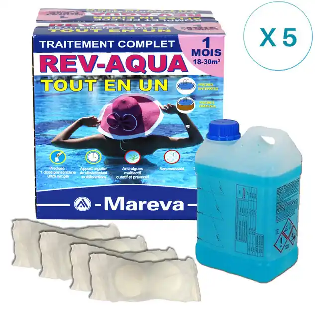 REV-AQUA 5 mois pour piscine 18/30 m³