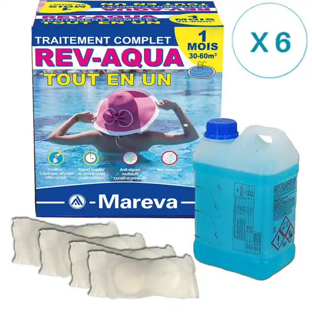 REV-AQUA 6 mois pour piscine 30/60 m³
