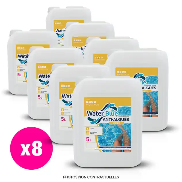 Anti Algues Super Waterblue - 8 x 5 L