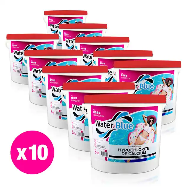 Chlore non stabilisé Waterblue granulé - 10 x 5 kg
