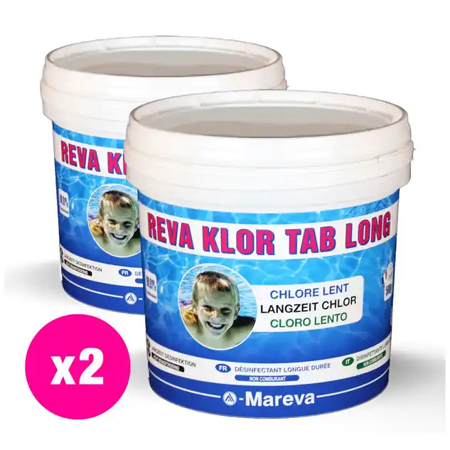 Reva klor tab long 500 gr - 2 x 5 kg
