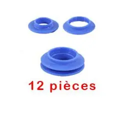 12 oeillets à frapper plastique bleu