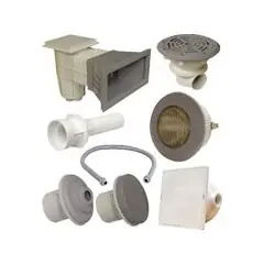 Kit N°1 pièces à sceller grises pour piscine liner