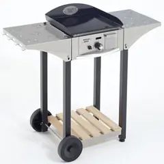 Desserte CHPS en inox/bois pour plancha Roller Grill 400