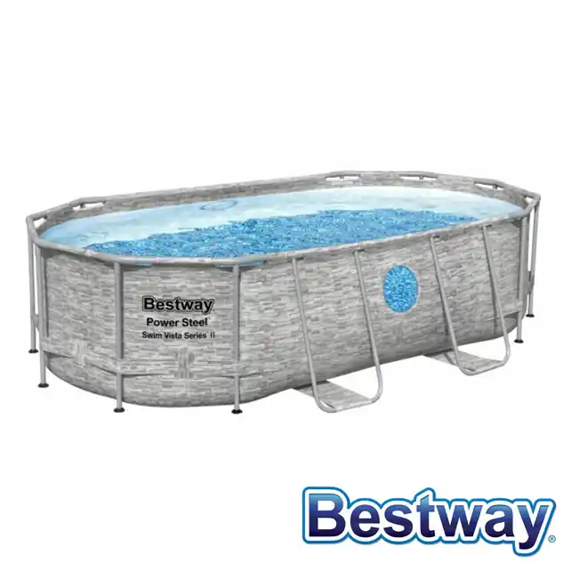 Piscine tubulaire ovale Power Steel Swim Vista Pool 4.27 x 2.50 x H.1.00 m