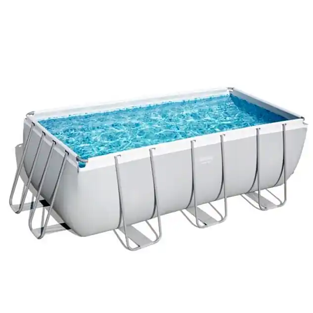 Piscine tubulaire rectangle Power Steel 4.12 x 2.01 x H.1.22 m - Filtre à sable