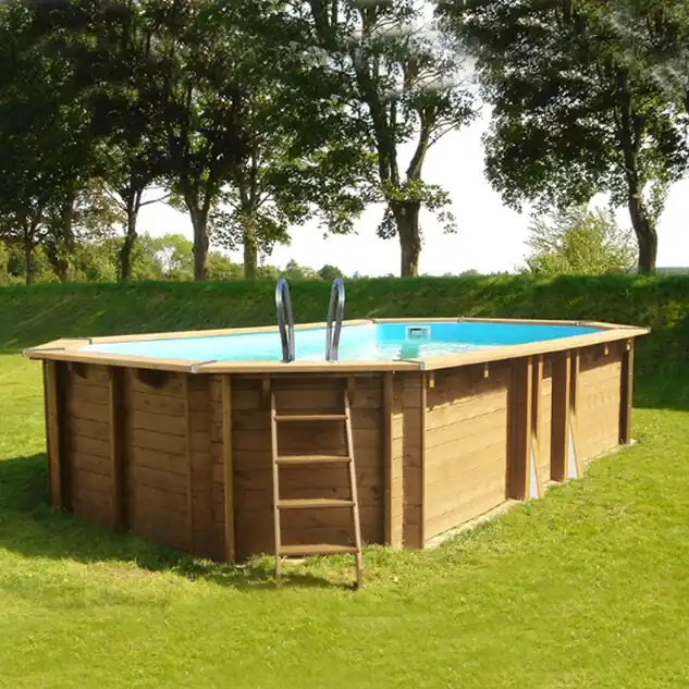 Piscine bois Safran 6.37m x 4.12m x H.1.33 m