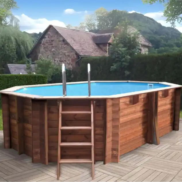 Piscine bois Grenade 2 - 4.36 m x 3.36 m x h 1.17 m
