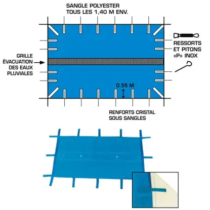 Bâche hiver de sécurité opaque Cos Plus Safe (au m2)